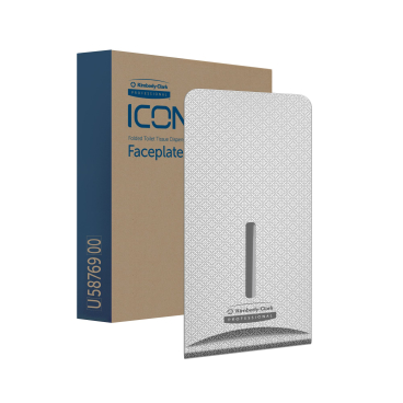 Kimberly-Clark Professional ICON Blende Motiv SILBERNES MOSAIK 1 Blende für Einzelblatt-Toilettenpapier Spender - Bild-Darstellung des Produktes 1
