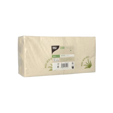 Papstar Servietten mit Grasanteil, 1/4 Falz, 2-lagig Maße (B x L): 24 x 24 cm - Bild-Darstellung des Produktes 1