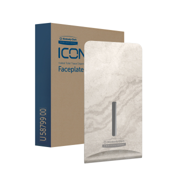 Kimberly-Clark Professional ICON Blende Motiv WARMER MARMOR 1 Blende für Einzelblatt-Toilettenpapier Spender - Bild-Darstellung des Produktes 1