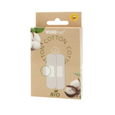 WUNDmed® Wundpflaster Cotton aus Baumwolle 1 Packung = 10 Stück (19 x 63 mm) - Bild-Darstellung des Produktes 1