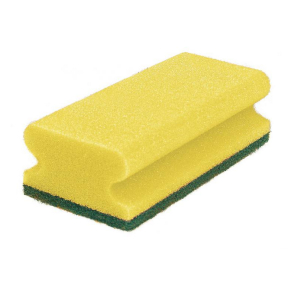 Sito Küchenschwamm Vlies, mit Griff, medium – 1 Packung = 10 Schwämme, gelb/grün