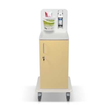 ETERNASOLID MULTICART Desinfektionswagen T11 mit Spenderhalterung Farbe: beige - Bild-Darstellung des Produktes 1