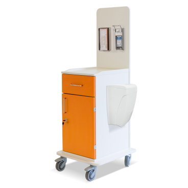 ETERNASOLID MULTICART Arbeitswagen T15 mit Mülleimer Farbe: orange - Bild-Darstellung des Produktes 1