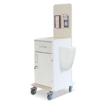 ETERNASOLID MULTICART Arbeitswagen T15 mit Mülleimer Farbe: weiß - Bild-Darstellung des Produktes 1