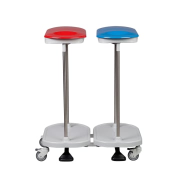 ETERNASOLID Abfallsammler mit Tretvorrichtung, fahrbar Zweifachsammler - Bild-Darstellung des Produktes 1