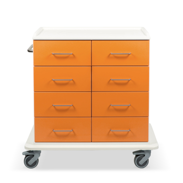 ETERNASOLID MULTICART Multifunktionswagen T 23 mit 8 Schubladen Farbe: orange - Bild-Darstellung des Produktes 1