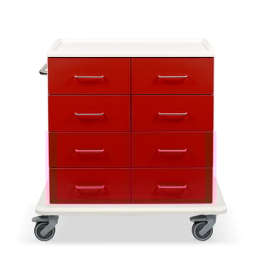 ETERNASOLID MULTICART Multifunktionswagen T 23 mit 8 Schubladen Farbe: rot - Bild-Darstellung des Produktes 1