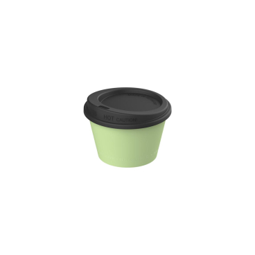 Kaffeebecher Mehrwegbecher To Go Becher mit Deckel, 0,1 Liter 1 Stück, Farbe: geselliges grün/schwarz - Bild-Darstellung des Produktes 1