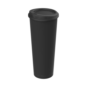 Kaffeebecher Mehrwegbecher To Go Becher mit Deckel, 0,5 Liter – 1 Stück, Farbe: schwarz
