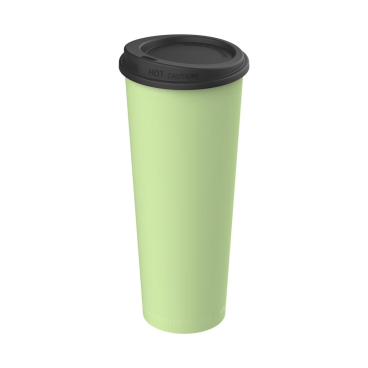 Kaffeebecher Mehrwegbecher To Go Becher mit Deckel, 0,5 Liter 1 Stück, Farbe: geselliges grün/schwarz - Bild-Darstellung des Produktes 1