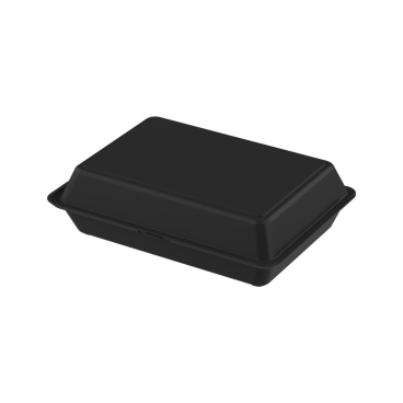 Mehrweg Lunchbox To Go, Menübox ohne Trennsteg, Größe XL 1 Stück, Farbe: schwarz - Bild-Darstellung des Produktes 1