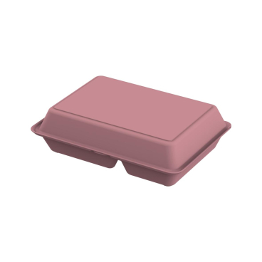 Menüschale 3-geteilt mit Deckel Mehrweg Lunchbox To Go, Größe XL 1 Stück, Farbe: raffiniertes rot - Bild-Darstellung des Produktes 1