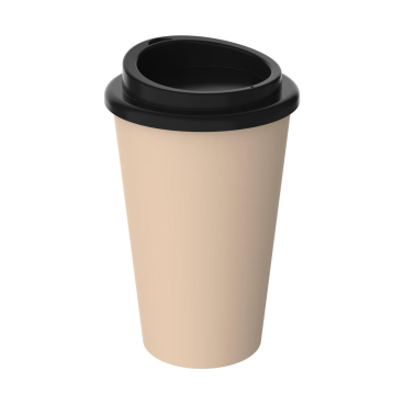 Bio Kaffeebecher Mehrwegbecher Premium, 0,35 Liter 1 Stück, Farbe: aprikose - Bild-Darstellung des Produktes 1