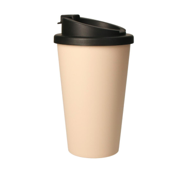 Bio Kaffeebecher Mehrwegbecher Premium Deluxe, 0,35 Liter 1 Stück, Farbe: aprikose - Bild-Darstellung des Produktes 1
