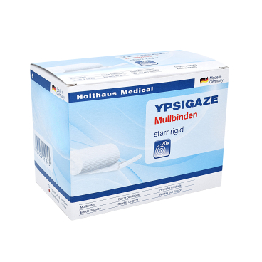 Holthaus Medical YPSIGAZE Mullbinde 4 m starr, Klinikpackung 1 Packung = 20 Stück lose in der Schachtel, Maße: 6 cm x 4 m - Bild-Darstellung des Produktes 1