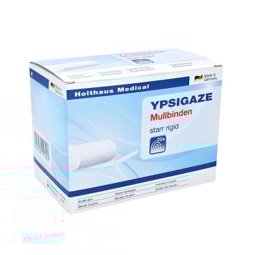 Holthaus Medical YPSIGAZE Mullbinde 4 m starr, Klinikpackung 1 Packung = 20 Stück lose in der Schachtel, Maße: 4 cm x 4 m - Bild-Darstellung des Produktes 1