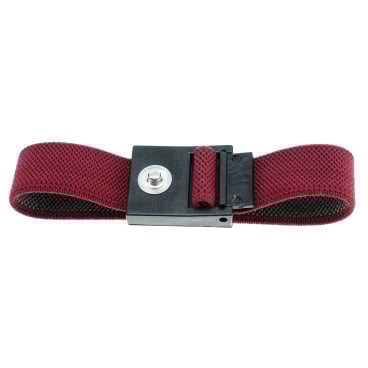 SafeGuard ESD Armband Stoff, waschbar, für 10 mm Erdungskabel 1 Stück, rot - Bild-Darstellung des Produktes 1