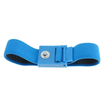 SafeGuard ESD Armband Stoff, waschbar, für 3 mm Erdungskabel 1 Stück, hellblau - Bild-Darstellung des Produktes 1
