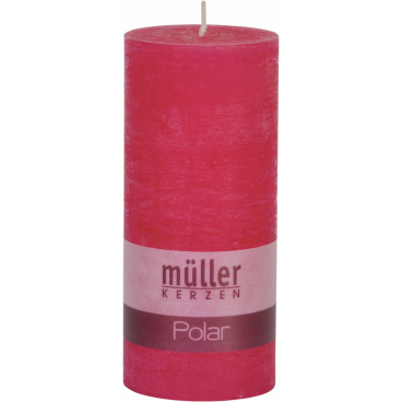 Müller Kerzen Polar Stumpenkerze 160/68mm, Raureif-Effekt 1 Packung = 4 Stück, fraise - Bild-Darstellung des Produktes 1