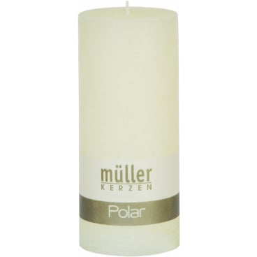 Müller Kerzen Polar Stumpenkerze 160/68mm, Raureif-Effekt 1 Packung = 4 Stück, vanille - Bild-Darstellung des Produktes 1