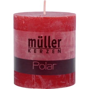 Müller Kerzen Polar Stumpenkerzen 75/68 mm, Raureif-Effekt