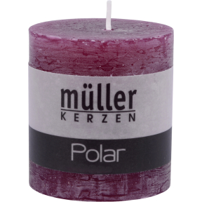 Müller Kerzen Polar Stumpenkerzen 75/68 mm, Raureif-Effekt