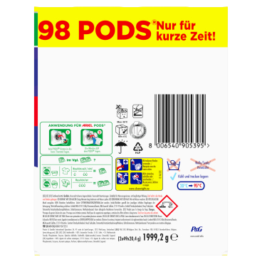 Ariel All-in-1 PODS Color Waschmittel - 63 Kapseln Für Strahlende Farben