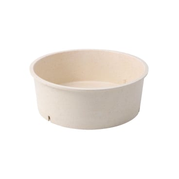 Greenbox Mehrweg Menüschale Häppy Bowl®, Ø 18,5 cm, 1000 ml 1 Karton = 6 Packungen à 10 Stück, Farbe: cashew / creme weiß - Bild-Darstellung des Produktes 1