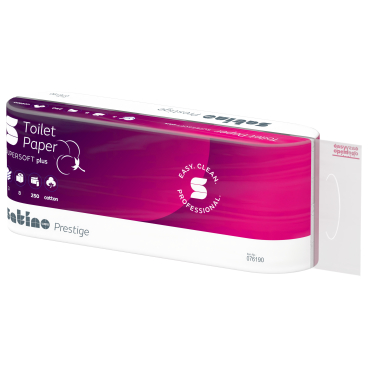 Satino Prestige Toilettenpapier, 3-lagig, hochweiß, MT1 1 Packung = 8 Rollen à 250 Blatt - Bild-Darstellung des Produktes 1