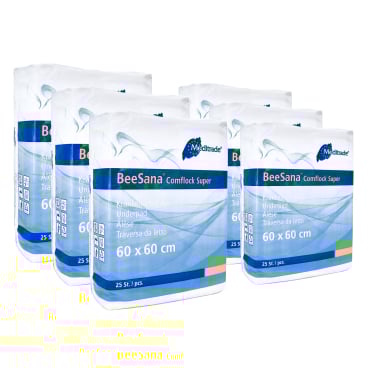 Meditrade Unterlagen BeeSana® Comflock Super, 60 x 60 cm 1 Karton = 6 Packungen à 25 Stück - Bild-Darstellung des Produktes 1