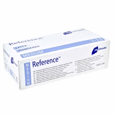 Meditrade Reference™ Latex Untersuchungshandschuh 1 Packung = 100 Stück, Größe M - Bild-Darstellung des Produktes 1