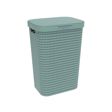 Rotho COUNTRY Wäschesammler, 55 Liter Farbe: Mistletoe green - Bild-Darstellung des Produktes 1