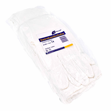 Meditrade Unterzieh-Zwirnhandschuh, Baumwolle 1 Packung = 10 Paar, Größe 14 - Bild-Darstellung des Produktes 1