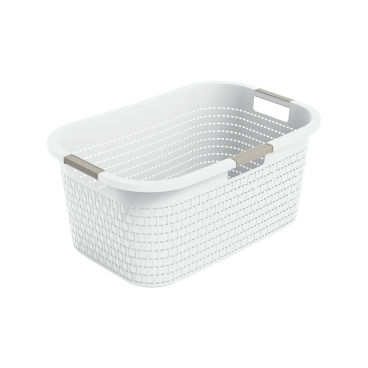 Rotho COUNTRY Wäschekorb, 40 Liter Farbe: Mistletoe white - Bild-Darstellung des Produktes 1