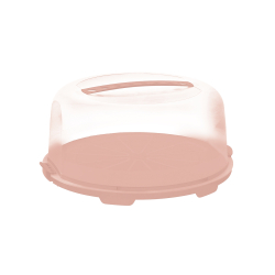 Rotho Kunststoff AG Rotho FRESH Tortenglocke, hoch, Kuchenglocke ideal zum sicheren Transport geeignet, Farbe: linnea pink ged. 1722602089