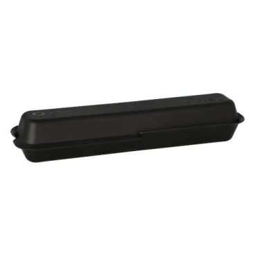 Mehrweg Lunchbox, 2-teilig, recycelbarer PP Kunststoff, schwarz 1 Packung = 90 Foodboxen, Länge 23,4 cm - Bild-Darstellung des Produktes 1