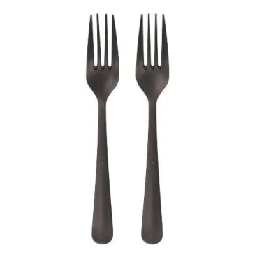 Mehrweg Gabeln, Bio-PP, extra stabil, 19 cm 1 Packung = 10 Stück, Farbe: schwarz - Bild-Darstellung des Produktes 1