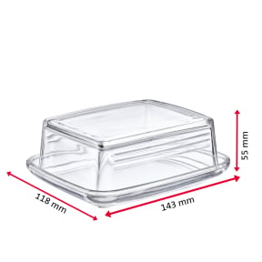 WESTMARK Butterdose Glas, spülmaschinengeeignet – 1 Dose
