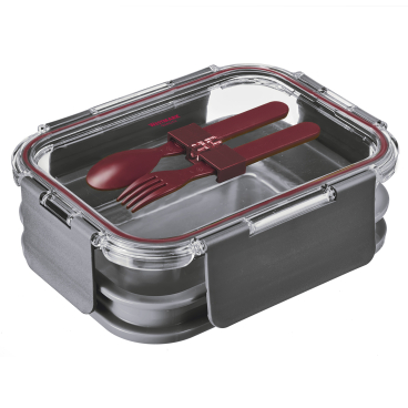 WESTMARK Comfort Lunch Box, 1,74 Liter, inkl. Besteck Farbe: anthrazit - Bild-Darstellung des Produktes 1