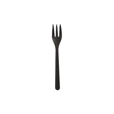 Snackgabeln, Bio-PP, extra stabil, 13 cm 1 Karton = 20 Packungen à 50 Stück, Farbe: schwarz - Bild-Darstellung des Produktes 1