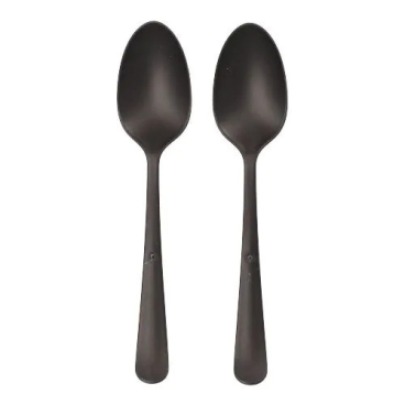 Mehrweg Löffel in Spender, extra stabil, 19 cm 1 Karton = 6 Packungen à 100 Stück, Farbe: schwarz - Bild-Darstellung des Produktes 1