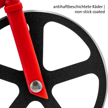 Fahrrad-Pizzaschneider Aus Edelstahl – Mit Antihaft-Beschichtung, Schwarz