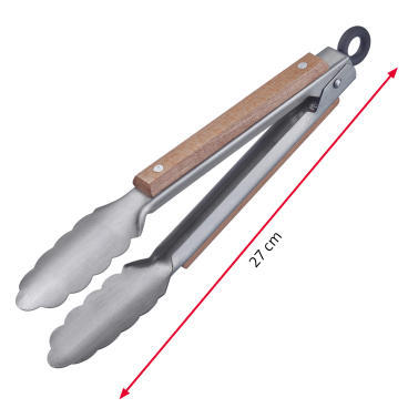 6 Stück Edelstahl-Grillzangen (27,9 Cm) – Koreanische Grillzangen Mit Loch, Rutschfestem Griff