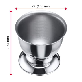 WESTMARK Eierbecher mit Fuß, Edelstahl – 1 Packung = 4 Becher