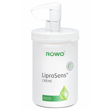 RÖWO® LiproSens Basis Creme 1 Liter - Dose inklusive Pumpspender - Bild-Darstellung des Produktes 1