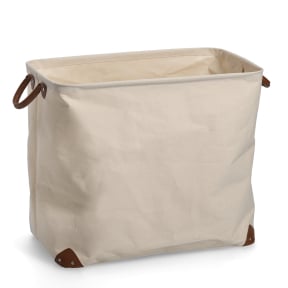 Zeller Wäschesammler beige aus Canvas-Stoff Maße (L x B x H): 55 x 33 x 48 cm kaufen