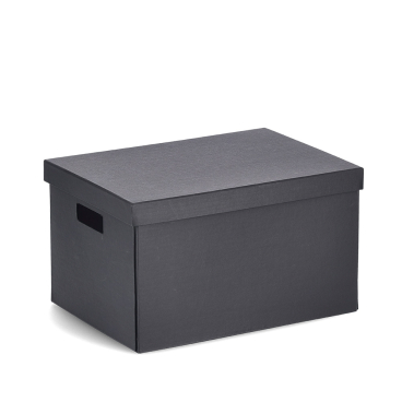 Zeller Aufbewahrungsbox, recycelter Karton, schwarz Maße (L x B x H): 350 x 250 x 200 mm - Bild-Darstellung des Produktes 1