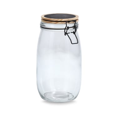 Zeller Vorratsglas mit Bügelverschluss, Kiefer Maße (L x B x H): 115 x 115 x 215 mm, 1500 ml - Bild-Darstellung des Produktes 1