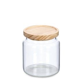 Zeller Vorratsglas mit Holzdeckel Maße (L x B x H): 110 x 110 x 125 mm, 830 ml kaufen