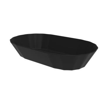 Snackschalen To Go, oval, 200 x 115 x 40 mm 1 Stück, Farbe: schwarz - Bild-Darstellung des Produktes 1